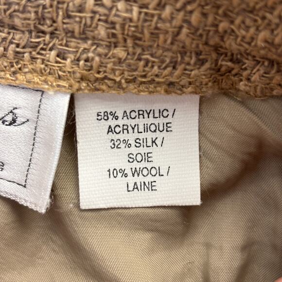 Vintage Classics by Anne Klein 90s Academia Shorts Size 10 Tan Preppy Minimalist - Picture 5 of 11